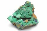 Sparkling Azurite and Malachite Crystal Association - China #217643-1